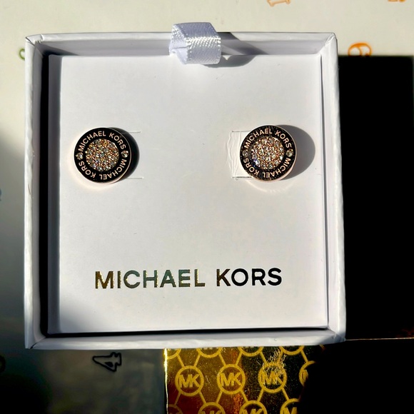 Michael Kors Rose Gold Stud Earrings - Picture 1 of 8